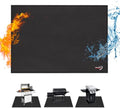 DocSafe 65 x 42 inches Under Grill Mat,Large 4 Layers Fire Pit Mat,Fireproof Mat Heat Insulated Protector for Deck,Patio,Grass,Smoker,BBQ,Reusable Oil-Proof and Waterproof Indoor Fireplace Pad,Black by DocSafe