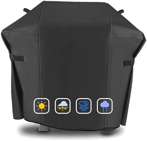 Weber Spirit and Spirit II 200 Series Grill Cover, 600D Heavy Duty Waterproof BBQ Grill Cover, 48 Inch 7138 Grill Cover for Weber Spirit II E210, Spirit E210 2 Burner Grillgas, All Weather Protection by JCLMER