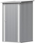 Devoko 3x3 FT Outdoor Storage Shed, Small Garden Tool Shed with Single Lockable Door, Metal Tool Storage Shed with Sloping Roof, Outside Shed for Backyard Patio Lawn, Gray by DEVOKO
