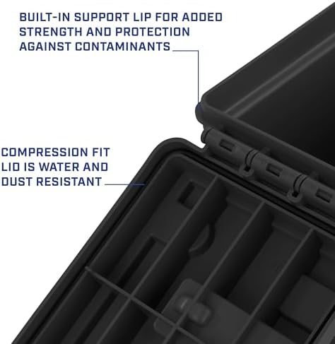 Sheffield Ammo Box Made in USA, Stackable Lockable Ammo Storage Box, Black - Image 6
