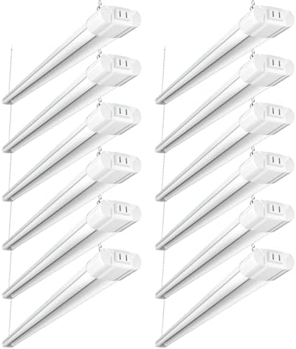 BBOUNDER 12Pack 4FT LED Shop Light, Reflector, 5000K Linkable, 40W=250W ETL by BBOUNDER