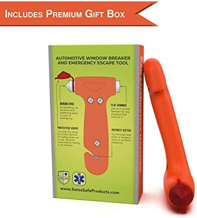 Swiss Safe Car Safety Hammer Window Breaker Tool with Seatbelt Cutter - Image 4