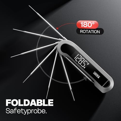 0.3 Sec Instant Read Meat Thermometer Digital for Cooking, Grey - Image 3