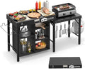 Grill Table for Blackstone Griddle Camping Grill Table Foldable Fits Ninja by Leteuke