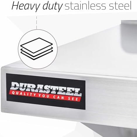 DuraSteel Stainless Steel Shelf - 36 Inch Wide x 14 Deep Commercial NSF Mounted Metal Wall Shelf Pantry Organizer Garage Storage Shelves - Rack Shelving Restaurant Kitchen Units Laundry Utility Room - Image 5