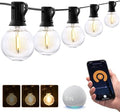 XMCOSY+ Smart Outdoor String Lights, 150Ft G40 Globe Patio Lights with 75 LED Bulbs, WiFi & APP Control, Work with Alexa, Extendable Waterproof Dimmable LED String Lights for Outside, Porch, Cafe by XMcosy