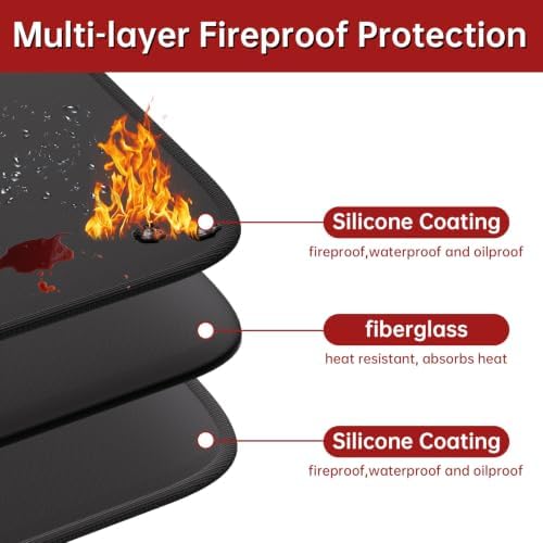 76x52 inch Grill Mat for Blackstone,Fire Pit Mat with Fire Blanket - Image 4