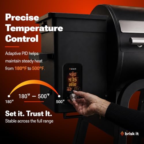 Brisk It Zelos-450 Wood Pellet Grill & Smoker, 450 Sq In, WiFi and A.I. - Image 2