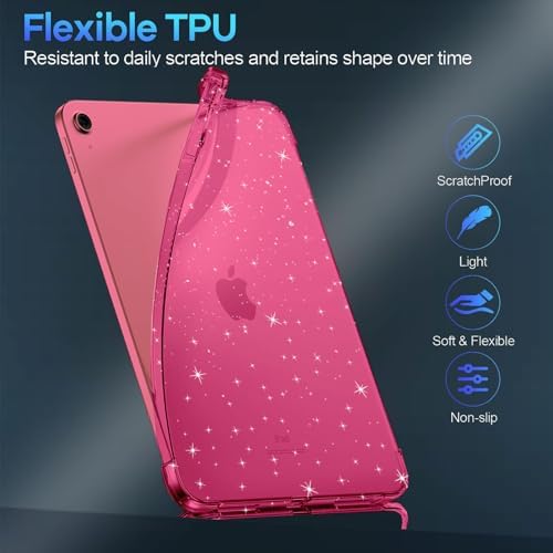 Clear Glitter Pink Case for iPad A16 11th/10th Gen 11/10.9" 2025/22 - Image 5
