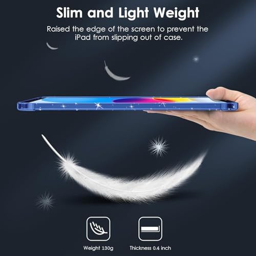 Clear Glitter Blue Case for iPad A16 11th/10th Gen 11/10.9" 2025/22 - Image 5