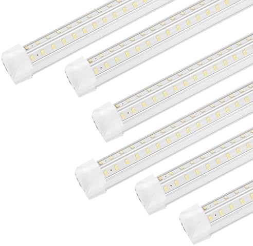 XLNYUUI Led Shop Lights,4FT LED Light 50W 6000K 7000LM Led Daylight,Garage Light,Linkable Clear Cover Integrated V-Shape for Garage Warehouse Workbench Workshop(6-Pack) by XLNYUUI