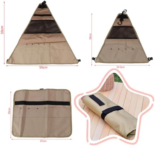 Portable Camping Kitchen Organizer – Hanging Triangle Utensil Storage Bag for Outdoor Cooking, Picnic & BBQ Accessories - Image 5