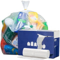 Plasticplace 40-45 Gallon Trash Bags │ 1.2 Mil │ Clear Heavy Duty Garbage Can Liners │ 40" x 46" (100 Count) by Plasticplace