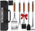 7PCS Grill Set, Grill Tools for Outdoor Grill Utensils Set BBQ Accessories by KOBENDA