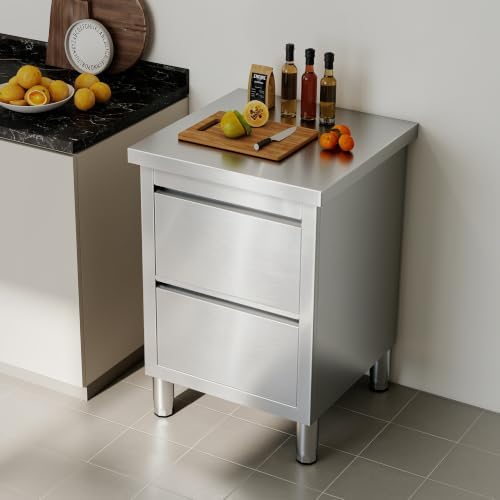 SPECRAFT 24x24 Inch Stainless Steel Cabinet Prep Table - Image 2