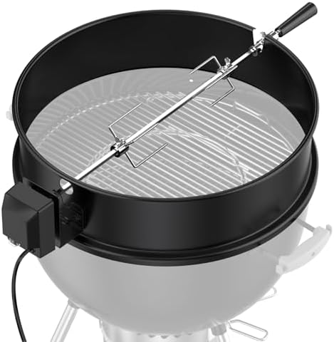 Skyflame Charkettle Rotisserie Ring Kit for Weber 22-Inch Kettle, Black by Skyflame