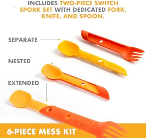 UCO Camping Mess Kit with Bowl, Plate, Collapsible Cup, and Switch Camping Spork - Image 5