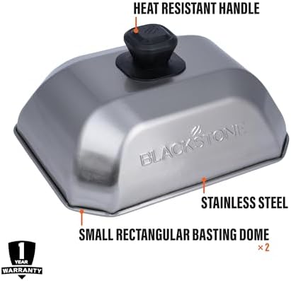 Blackstone® Rectangle Basting Cover, Small, 2-Pack, Stainless Steel - Image 3