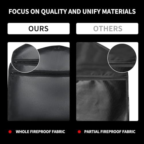 JUGREAT Fireproof Hanger Diversion Safe Bag with Lock, Hanger Safe for Valuables, Secret Safe Under Clothes with Compartment to Hide Items for Home or Travel Safe-2 Pack - Image 4