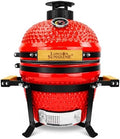 London Sunhine 13-Inch Ceramic Kamado Grill, Waterproof Vent Cap, Red by LondonSunshine