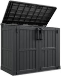 LHBcraft Outdoor Storage Cabinet 36 Cu Ft, Portable Horizontal Storage Shed with Lockable Doors, Easy to Assemble, Waterproof Outdoor Storage Box for Backyards by LHBcraft-US