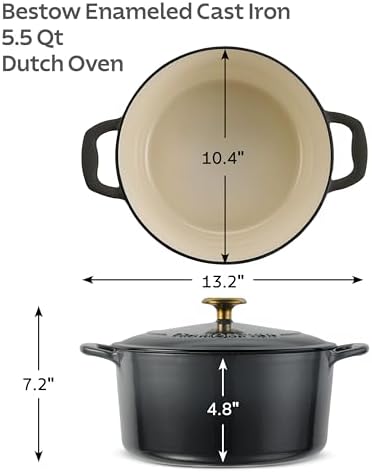 Tramontina Bestow Enameled Cast Iron 5.5-Qt Round Dutch Oven Pot with Lid - Image 2
