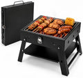 Small Portable BBQ Charcoal Grill: Mini Foldable Table Top Barbecue Grills by Realcook