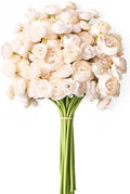 Fake Flowers Faux Flower Artificial Ranunculus Flowers Champagne Peonies by Waipfaru