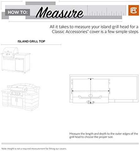 Classic Accessories Ravenna Water-Resistant 32 Inch Built-in BBQ Grill Top Cover, Black - Image 5
