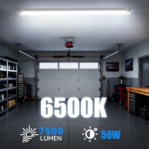 CNSUNWAY 4FT LED Shop Lights, 50W 7500LM D Shape, ETL Listed 8 Pack - Image 3