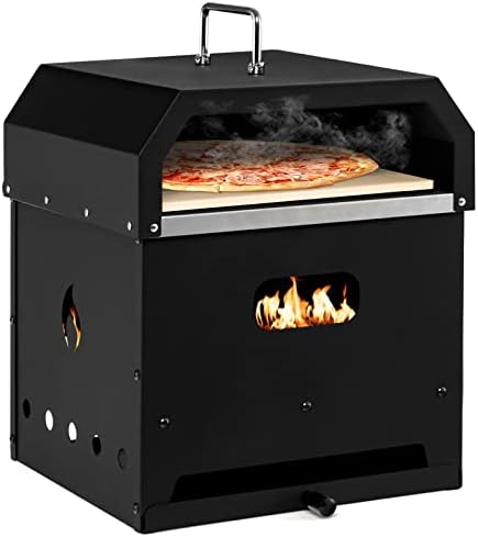 COSTWAY Outdoor Pizza Oven, 4-in-1 Detachable Pizza Oven with Pizza Stone by COSTWAY