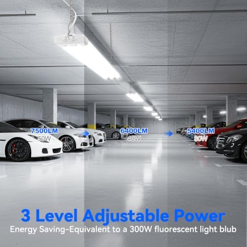 JESLED LED Shop Lights 4FT, 3CCT Selectable 50W 7500LM, Linkable, ETL - Image 6