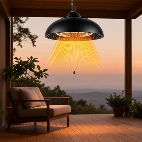 1500W Electric Hanging Patio Heater,Ceiling-Mounted Patio Heater by MOMOKOVA