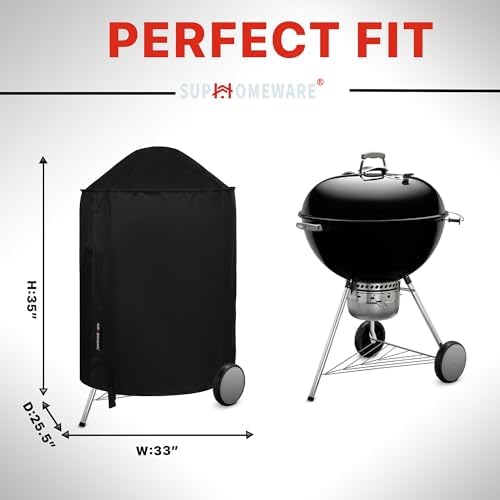 Suphomeware 26 Inch Kettle Grill Cover for Master-Touch Charcoal Grill - Image 2
