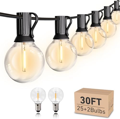 HISTAR Led String Lights Outdoor 30ft Patio Lights 27 Edison Bulbs by HistarDirect