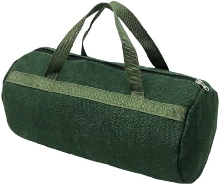 Grill Accessory Storage Bag, 24"" Extra Thick Canvas Grill Utensil Storage Bag, Double Zipper Grill Tool Storage Bag, BBQ Tool Storage Bag Carry Bag for Camping Hiking Barbecue, Dark Green by Unknown