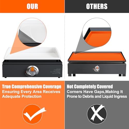 Silicone Griddle Mat Cover for Blackstone - 17 Inch True All-Encompassing Coverage Heavy Duty Food Grade Grill Buddy Mat, All Season Cooking Surface Protective Cover - Image 3