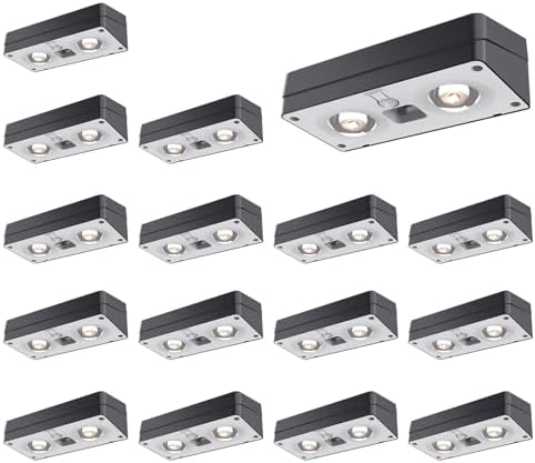 JOFIOS Solar Fence Lights 16 Pack, 50 Lumens Outdoor Solar Lights with 12 Modes RGB Color Glow LED，Waterproof, Solar Lights for Patio, Backyard, Deck, Fence, Railing by JOFIOS