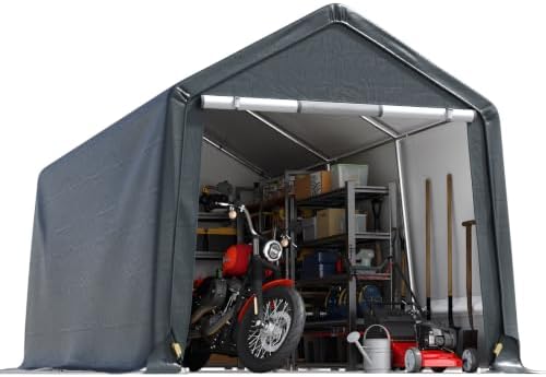 Quictent Heavy Duty 8x14FT Carport Storage Shelter with Roll-Up Door&Vents by QUICTENT