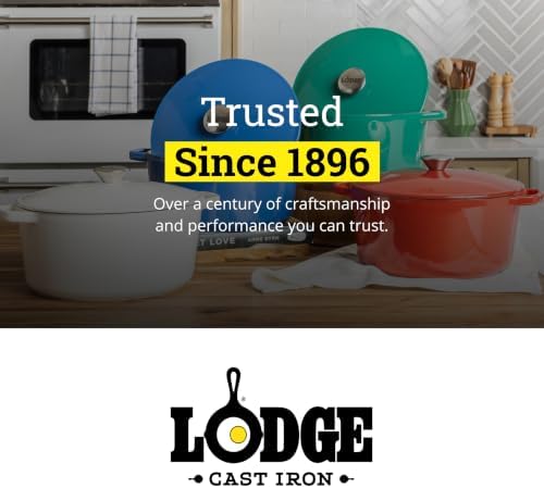 Lodge 5 Quart Cast Iron Elements Enamel Dutch Oven - Clover - Image 7