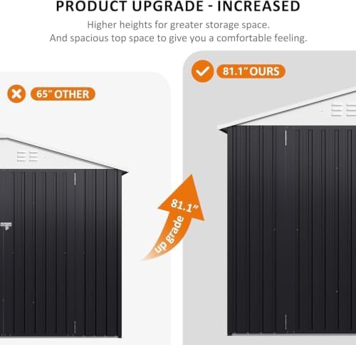 Polar Aurora 10x16 Outdoor Storage Metal Shed with Updated Frame Structure - Image 6