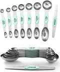 Spring Chef Stainless Steel 8 Magnetic Measuring Spoons Set, 2 Pack, Mint by SpringChef
