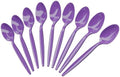 Purple Plastic Spoons (24 Pieces) - Colored Durable Disposable Flatware Packs for Halloween, Catering Events Utensils, Banquets, Occasions or Holiday, Themed Birthday Party Supplies, Blue Orchards by BlueOrchards