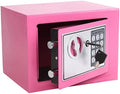 Yuanshikj Small Steel Security Safe Box with Keypad,Key;0.23 Cu Ft, Pink by Yuanshikj