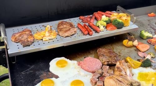 BBQ Future Adjustable Griddle Warming Rack for Blackstone 17 22 28 36 Inch Griddle, Stainless Steel Grill Warming Rack for Weber Charbroil Camp Chef and Most Tabletop Flattop Griddle Accessories - Image 3
