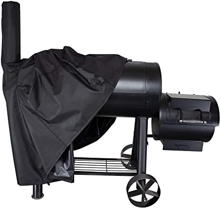 i COVER 66 Inch Offset Smoker Cover, 600D Pellet Grill Cover, Heavy Duty BBQ Smoker Cover, Waterproof Patio Outdoor Canvas Barbecue Cover for Landmann Brinkmann Charbroil Chargriller - Image 6