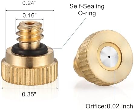 CozyCabin 15Pcs Flexible Mister Extensions with 15pcs Brass Misting Nozzle Kits, 5.9 Inch Brass Mist Rod for Mister Nozzles, Bendable Copper Extended Pole 10/24 UNC Thread for Outdoor Cooling System - Image 2