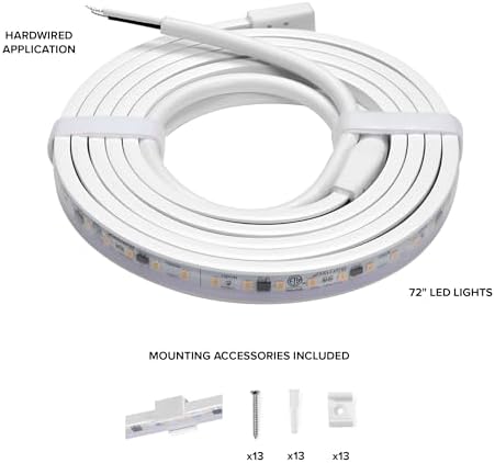 Maxxima 72 in. Hardwired LED Under Cabinet Strip Light, 2760 Lumens, 3000K - Image 3