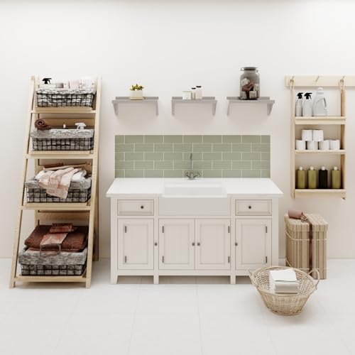 AmGood 08" Width x 16" Length | Stainless Steel Wall Shelf | Turned-Down Edge | Metal Shelving | Heavy Duty | Commercial Grade | Wall Mount | NSF Certified - Image 6