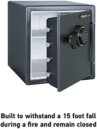 SentrySafe Black Fireproof Safe with Digital Push Button Keypad, Home Safe For Money, Documents, and other Valuables, 1.23 Cubic Feet, SF123ES - Image 4